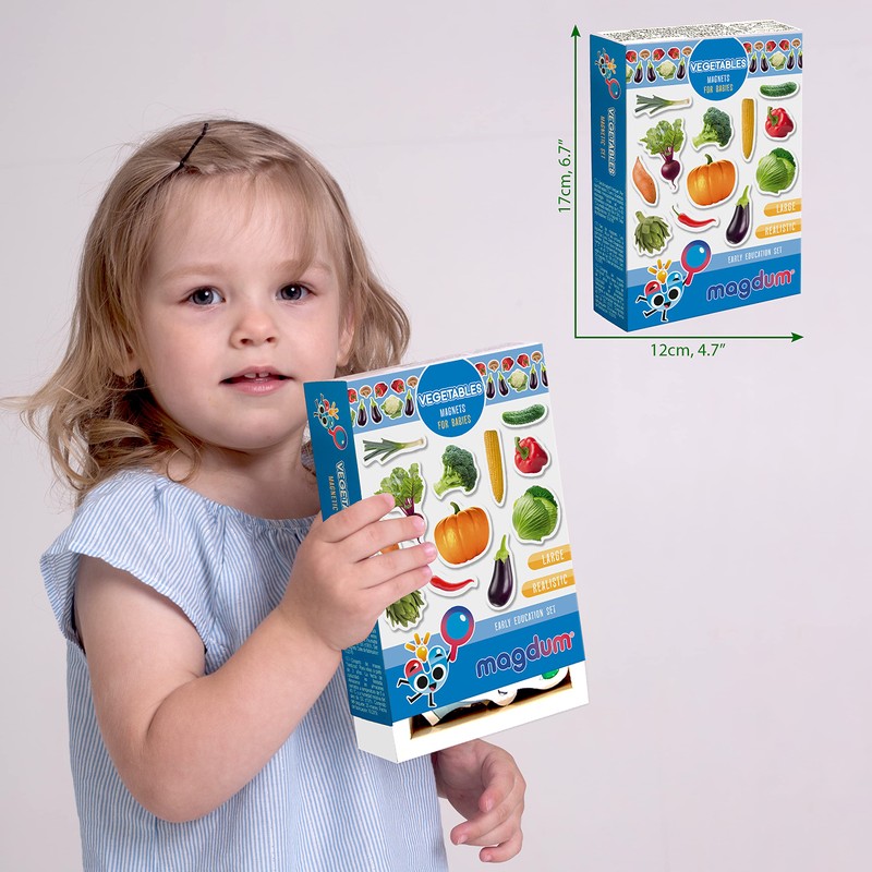 magdum Fridge Magnets For Toddlers 85 SET ZOO+ FARM+ FRUIT+