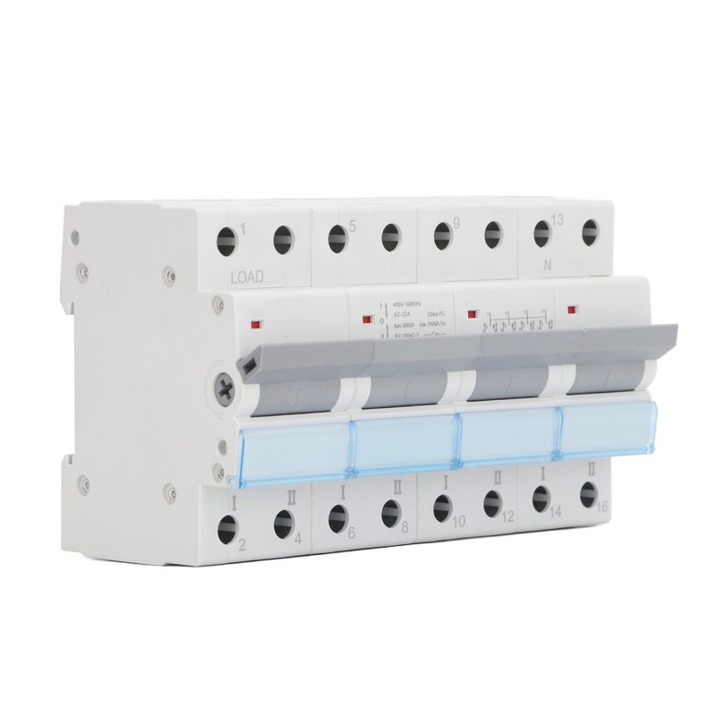 400VAC Dual Power Manual Transfer Switch DIN Rail Mount Single
