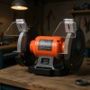 Bench Grinder 8-Inch 550W 36/60-Grit Adjustable Wheel Professional General Purpose