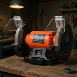 Bench Grinder 8-Inch 550W 36/60-Grit Adjustable Wheel Professional General Purpose Grinding ToolMax. Power: 550 W, Type: Constant Speed
