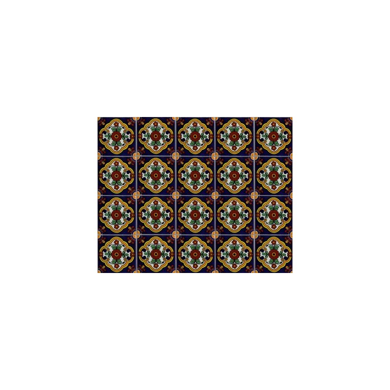 2x2 36 pcs Zarza Talavera Mexican Tile