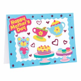 Baker Ross AX818 Children's Mother's Day Stickers - Pack of 200, Perfect for Girls and Boys to Decorate Collages and Cards, Ideal for Schools, Craft Groups or Home