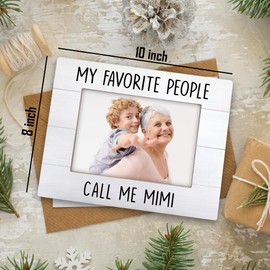 ANIANG Mimi Gifts Picture Frames 8X10, Gifts for Mimi Grandma Photo Frame, Mothers Day Birthday Gigi Gift from Grandkids, My Favorite People Call Me Grandma Picture Frame for Tabletop Wall