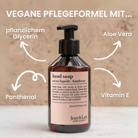 Jean & Len Hand Soap Peony & Lychee Vegan 250ml