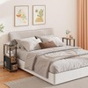 TUTOTAK Small Narrow End Tables, Side Tables with 2 Fabric
