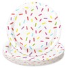 Whaline Confetti Sprinkle Paper Plate Cute Donut Disposable Plate Dessert