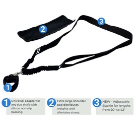 Sling Swing ADJUSTABLE Metal Detector Harness Universal for All Detectors Bungee Support Harness EZ Easy Swing limb arm saver Minelab Pro-Swing 45 Whites Fishers Garrett Bounty Hunter GPX 5000 COMFORT
