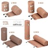 Elastic Bandage Wrap Compression Roll - 4 Pack Rolls +