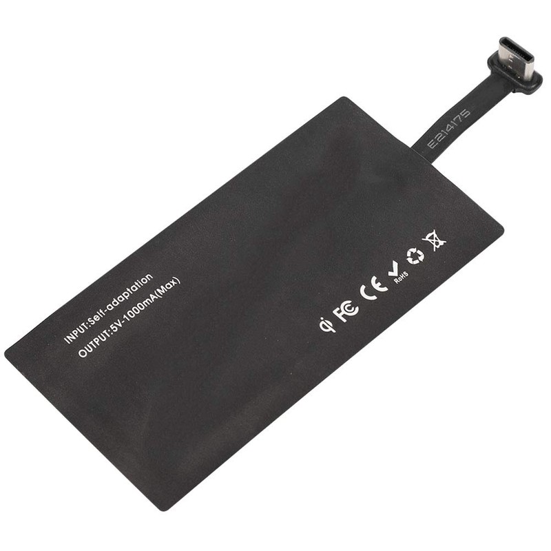 QI Receiver USB C, QI Wireless Charging Receiver Adapter, Type