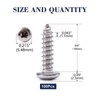 #4 x 3/4" Wood Screw 100Pcs 18-8 (304) Stainless Steel