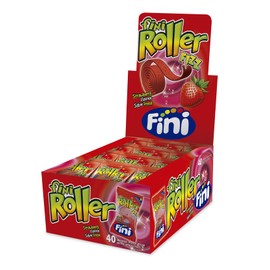 Fini Strawberry Rollers Extra Sour Candy (40 count)