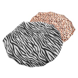 TOVINANNA 2pcs Elastic Shower Caps Double Layers for Hair Stylish Bathing Hats for Women Breathable and Comfortable Design for Hair