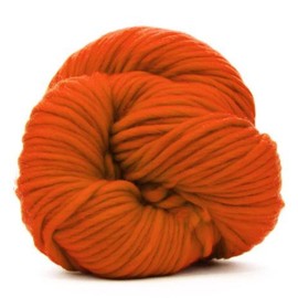 Revolution Fibers | Hilo merino súper voluminoso de alta calidad, 100 gramos de hilo de lana 100% de peso grueso, hilo de lana gruesa para tejer, ganchillo, manta de bebé, teñido, fieltro, tela (naranja canela)
