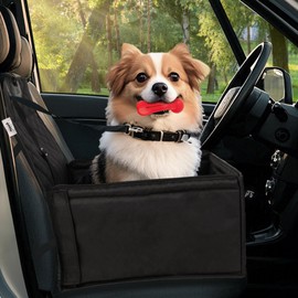 PAWISE Front Seat Dog Car Seat Cover,2-in-1 Dog Booster, Waterproof Front Seat Cover for Pet in Car, Car Seat Protector for Dogs with Safety Belt, Fits SUV & Truck – Bonus Surprise Puppy Toy!