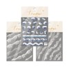 3Sheets Ocean Wave Nail Art Stickers, Blue and White Design,