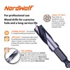 NordWolf 7-Piece HSS Brad Point Stubby Wood Drill Bit Set