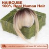 HAIRCUBE Bangs Hair Clip in Bangs 100% Real Human Hair