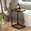 QEEIG C Shaped Side Table Set of 2 Living Room