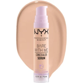 NYX Professional Makeup Bare With Me Concealer Serum, suero + corrector ligero de cobertura media con fórmula vegana, hidratación hasta por 24H, 9.6ml – Tono Vanilla (Vainilla)