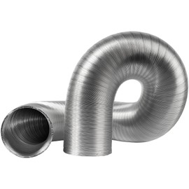 Ø80 mm - 1.5m / Ø3.15'' - 4.9ft - Flexible Aluminum Tube - Steam Pipe - Ventilation Pipe - Aluminum Air Conditioner Hose - Spring Steel Wire Hose - Kitchen Exhaust Pipe