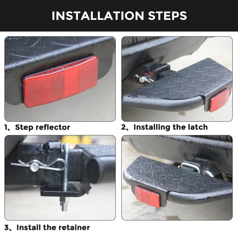 Universal Tow Hitch Step for 2 inch Receivers, Towing Bumper