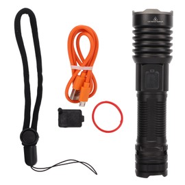 LED Flashlight USB Charging IPX4 Waterproof Aluminium Alloy Intelligent Digital Display Super Bright Camping Flashlight