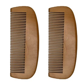 Beard Comb for Men - 2-pack - Natural Wood Wide Tooth Pocket Comb - Anti-Static, Durable & Portable Beard, Mustache & Hair Grooming Tool - Perfect for Detangling, Styling, Shaping- Premium Quality