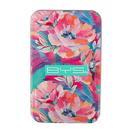 5pc BYS Keepsake Flourish Makeup Powder/Foundation/Shadow/Angled Brush Set w/Tin