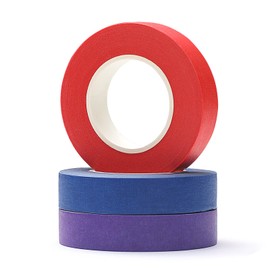 Rainbow Colour Masking Tape, 3 Rolls Low Tack Masking Tape, 15MMx20M Premium Painter's Masking Tape, Writable Masking Tape, Wide Masking Tape For Automotive, Indoor and Outdoor, For Multiple Surfaces