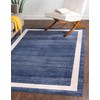 Unique Loom Del Mar Collection Area Rug - Maria (7' 1" x 10' Rectangle, Navy Blue/ Ivory)