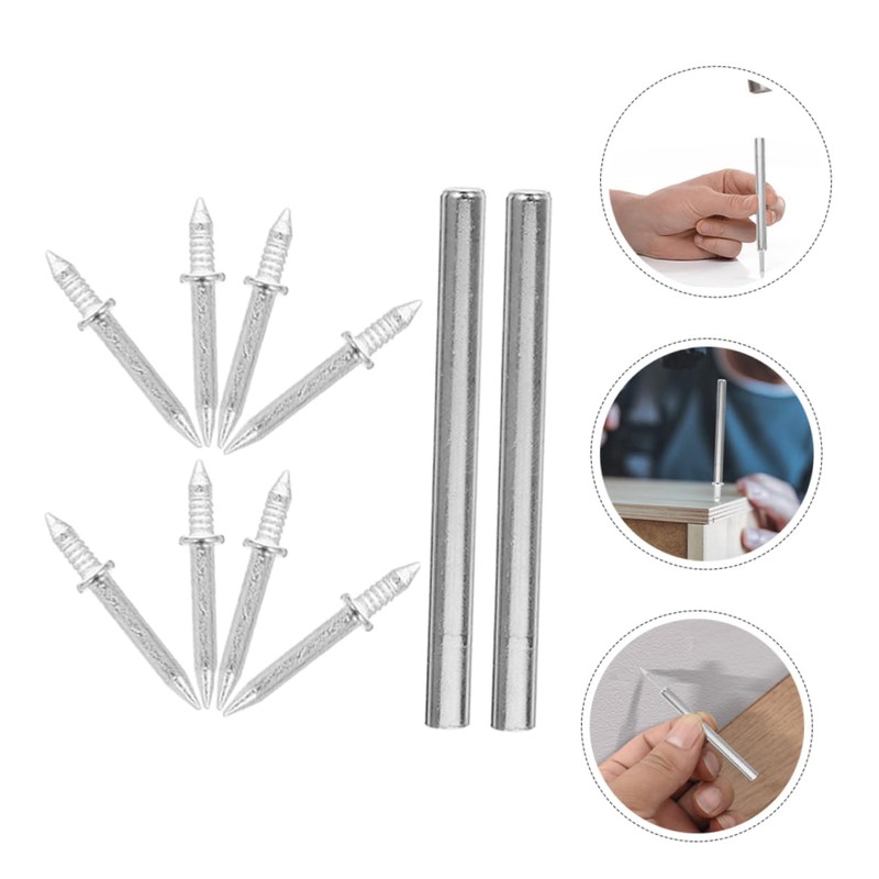 TEHAUX 200pcs Double-Headed Invisible Security Screws for Skirting Lines No