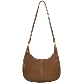 Small Hobo Bags for Women Crescent Shoulder Purse Retro Trendy Crossbody Handbag Fall Bag 2024, Brown