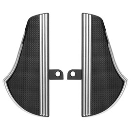 MASO Passenger Footboards, Motorcycle Rear Floorboards, Driver Passenger Foot Pegs Pedals, Compatible with Harley Touring Dyna Sportster XL, Black