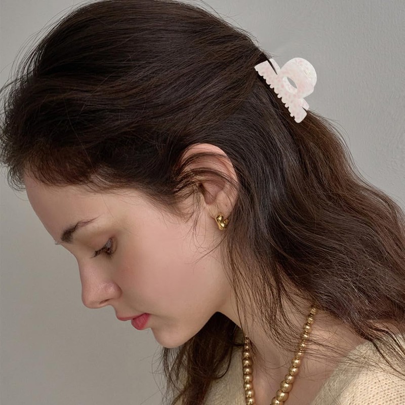 Capiant 6 Pack Small Acetate Claw Clips for Women -