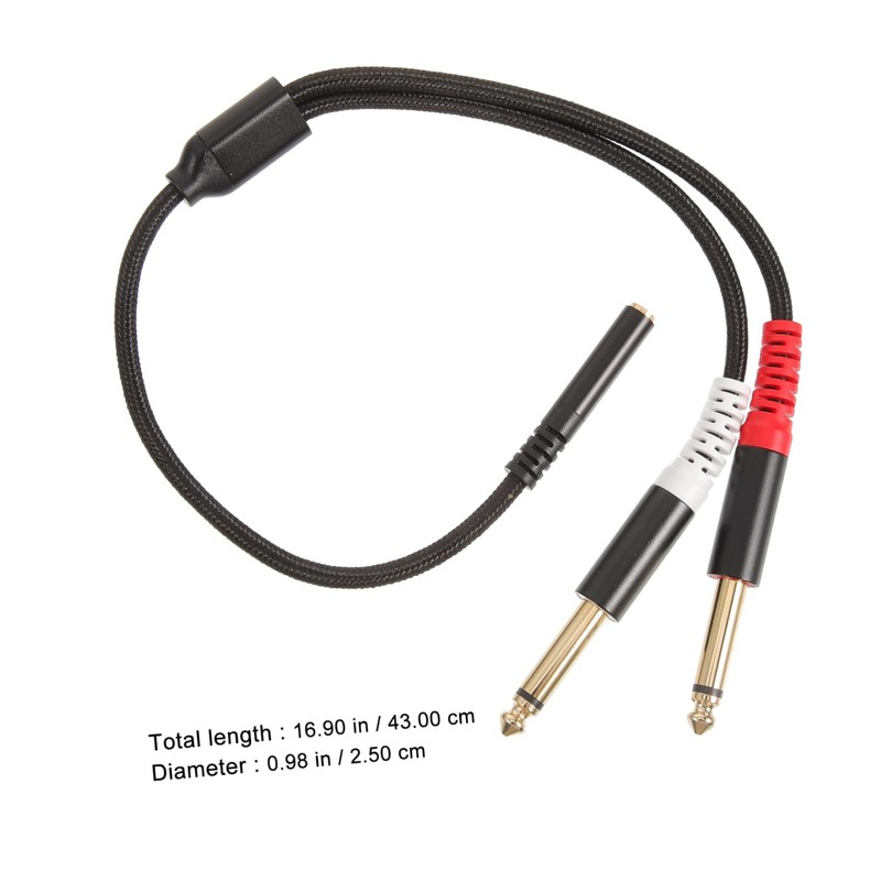 LABRIMP Audio Adapter Cable Headphones Jack Male Cord Dual Plug