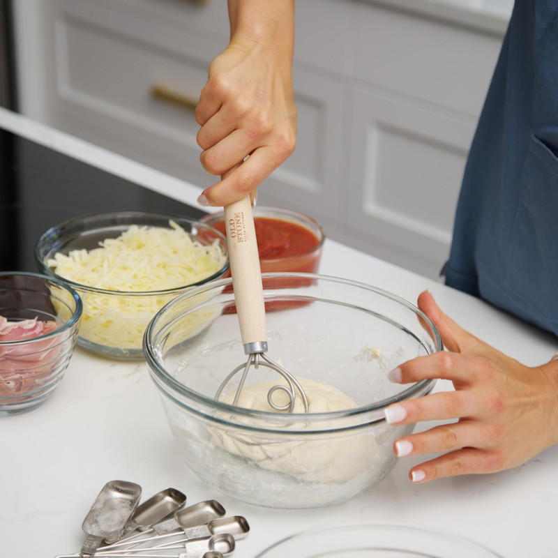 Old Stone Danish Dough Whisk for Bread Baking, Sourdough, and