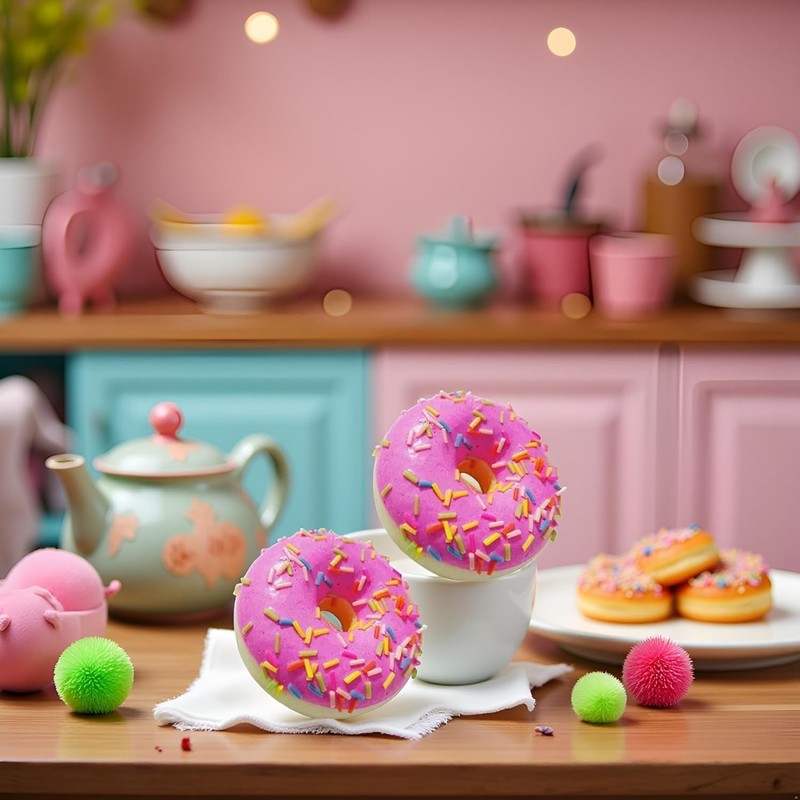 2Pcs Realistic Artificial Fake Donuts Food Fake Cakes Desserts Donut