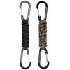 BRAVESHINE Double Head Paracord Braided Carabiner Paracord Lanyard Keychain Keychain