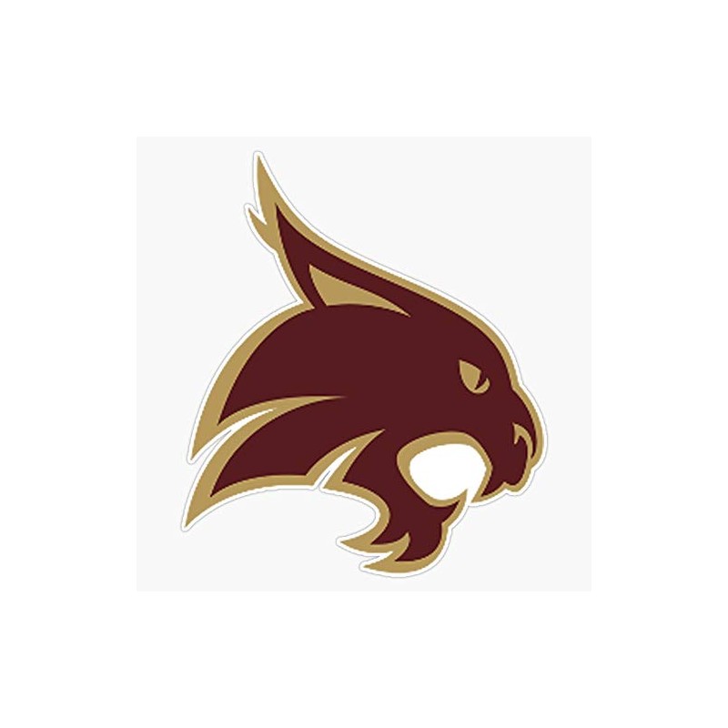 Texas State Bobcat Waterproof Vinyl Window Bumper Sticker Decal 5"
