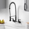 Tosca 255-K821-MB-T Dual Handle Commercial Style Wall Mount Kitchen Faucet