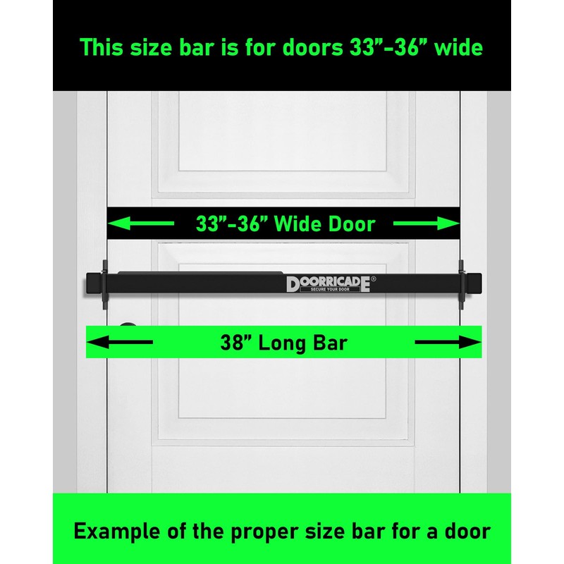 Door Security Bar-by Doorricade-Secure The Entire Width of Your Inward