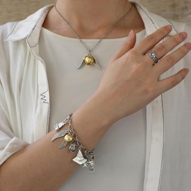 Fancy Space Charm Bracelets Jewelry Set Wizardry Themed Adjustable Bracelet Birthday Valentine's Day Gift For Kids Girls Women