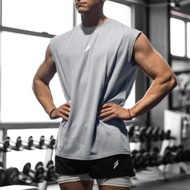 LG [호환품]Camiseta deportiva sin MAN 호환gas para hombre chaleco de secado rapido hoLG호환ado entrena [02 Tianlan] [Compatible Product] Men's Quick Dry Vest Compatible with Sports T-Shirt for Training [02 Tianlan]