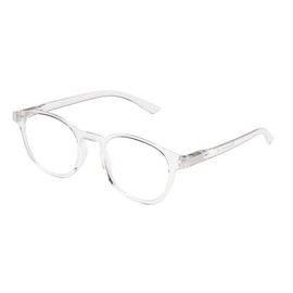 SAV Eyewear Color Eyes Round Reading Glasses, Brown, Clear, Red, 1.25