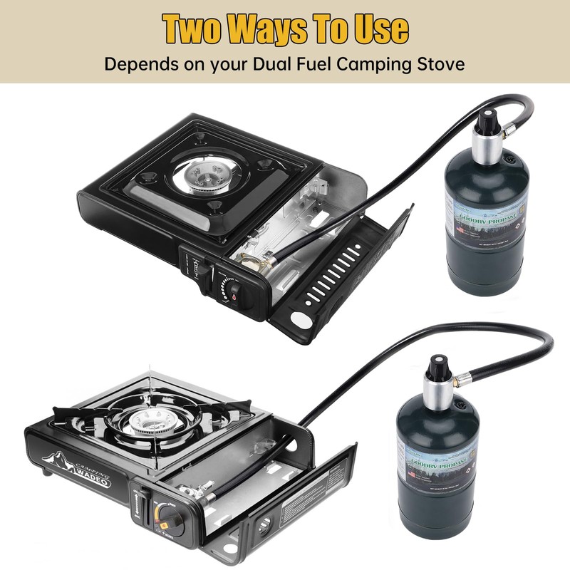 WADEO Dual Fuel Camping Stove Replacement Hose, 3FT CGA600 &