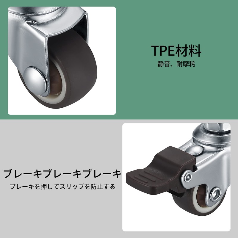 Screw Type Caster 360 Degree Rotation Replacement Caster with M6