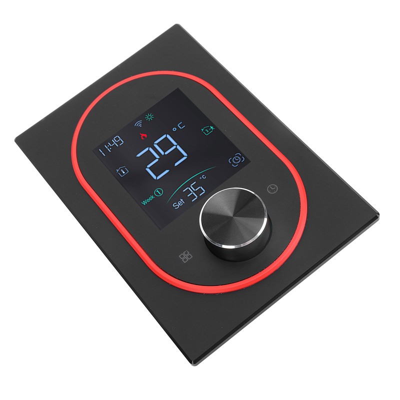 Smart Color Thermostat LCD Programmable Knob Control Touchscreen Water Heating