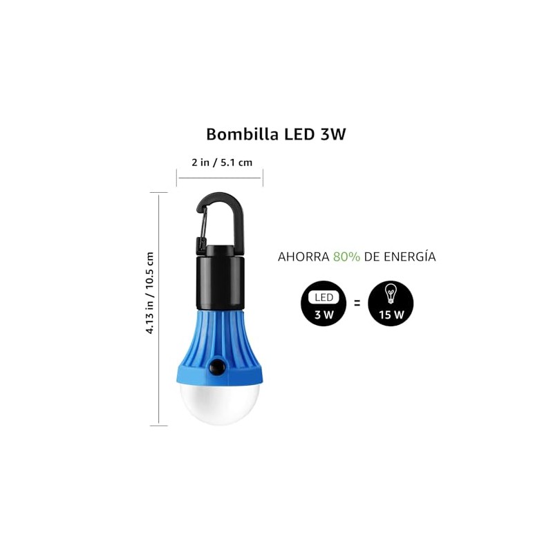 Lepro 4 Pack Linterna Camping LED, 3 Modos Portátil Apagones
