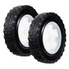 CHILDWEET 2pcs Solid Mute Rubber Casters for Lawn Mowers and