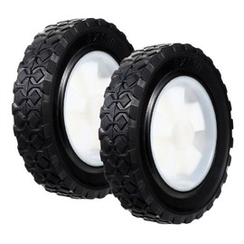 CHILDWEET 2pcs Solid Mute Rubber Casters for Lawn Mowers and Trash Cans Replacement Wheels Construction for Outdoor Use Enhancing Stability and User